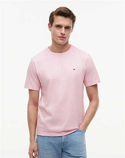 Tommy Hilfiger - Flag Embroidery Crew Neck T-Shirt - Pink Lilly 